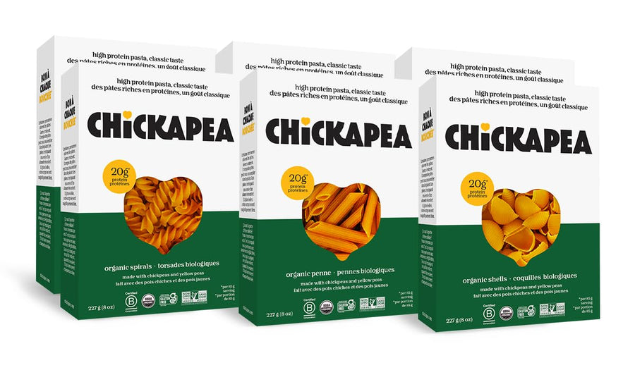 Chickapea – Organic Chickpea Pasta – Spirals/Penne/Shells – 6 x 227g