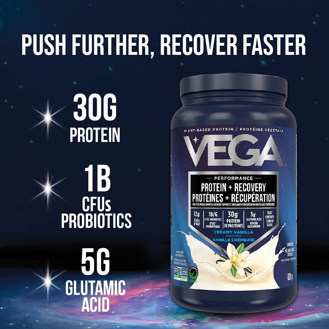 Vega Sport – Vegan Protein Powder + Recovery – Chocolate – 19 Servings, 837 g