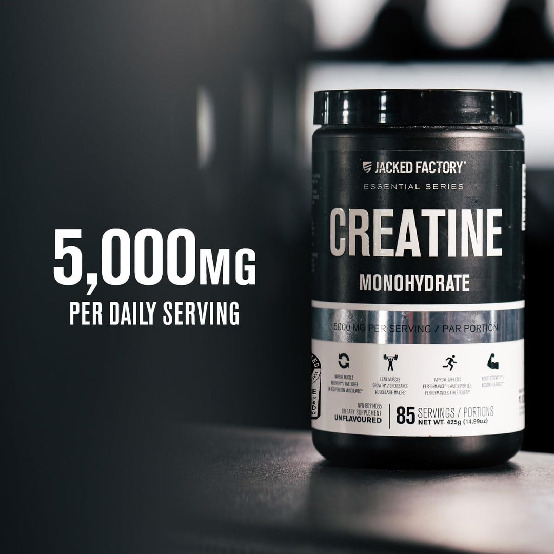 Jacked Factory – Creatine Monohydrate Powder – 425 g, 85 Servings