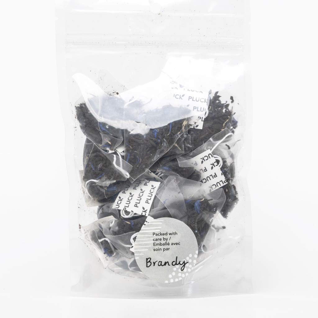 PLUCK TEA Earl Grey Cream – 2 x 15 Compostable Pyramid Tea Bags - Canadian Distribution - Ships Free Within Canada on Orders Above CAD $199
