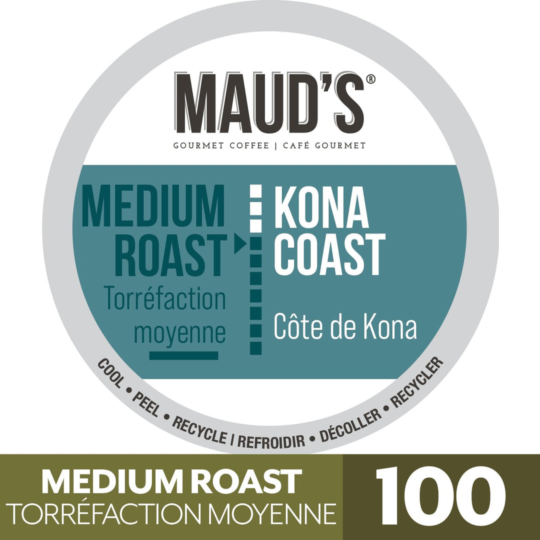 Maud’s – Kona Coffee Pods – Medium Roast – 100 ct
