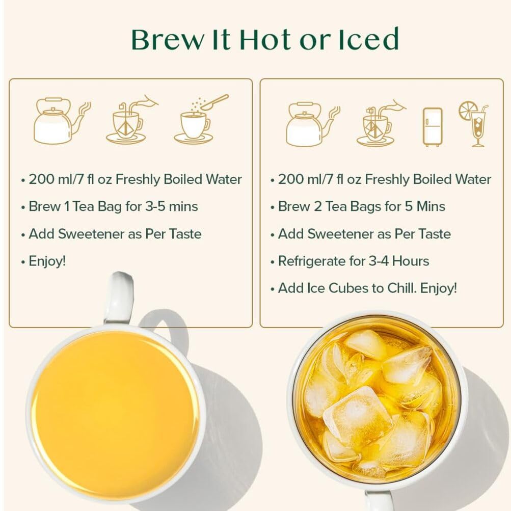 VAHDAM – Turmeric Ginger Tea – Herbal Pyramid Tea Bags – 100 ct