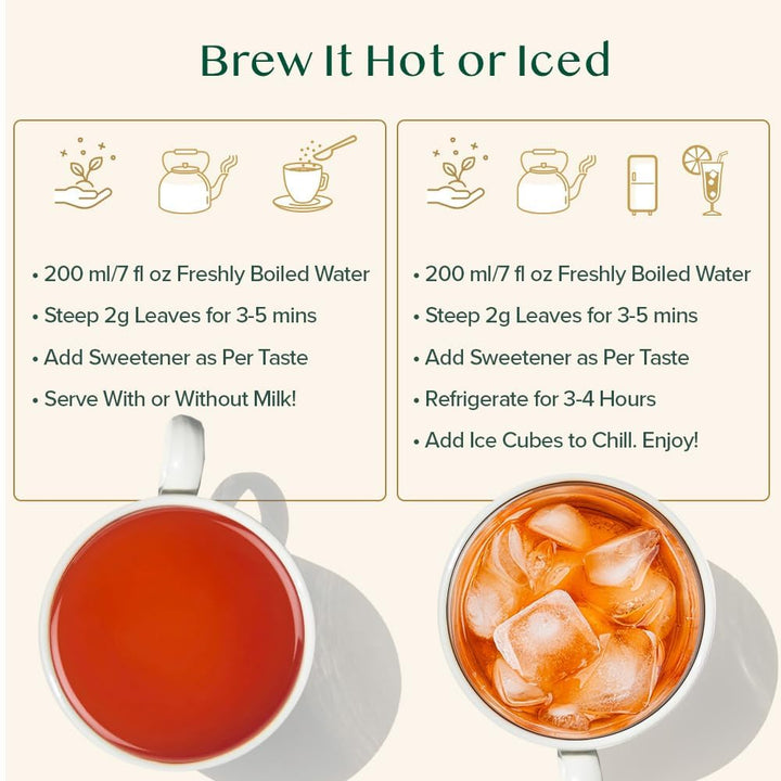 VAHDAM Masala Chai Tea Loose Leaf - 50 Cups (3.53oz) | Black Tea with Cinnamon, Cardamom, Cloves & Black Pepper - Canadian Distribution - Ships Free Within Canada on Orders Above CAD $199