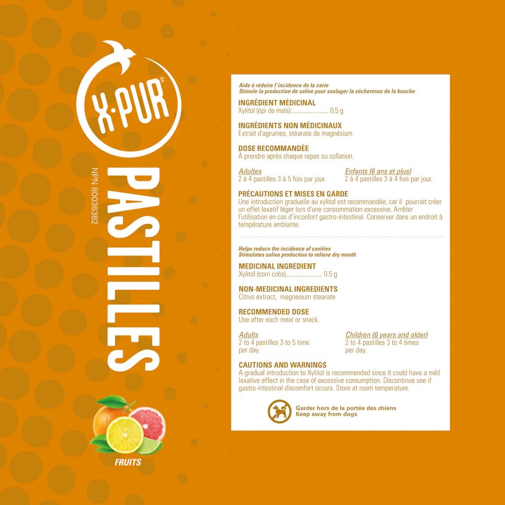 X-PUR – Xylitol Breath Mints – Fruit Flavoured – 400 Pastilles