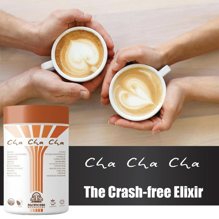 Pacific Rim Mushrooms – Cha Cha Cha Mushroom Cacao – Chai Spice – 8 Mushroom Blend – Energy and focus