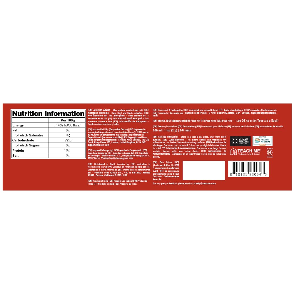 VAHDAM – Christmas Tea Gift Set – 24 Loose Leaf Teas