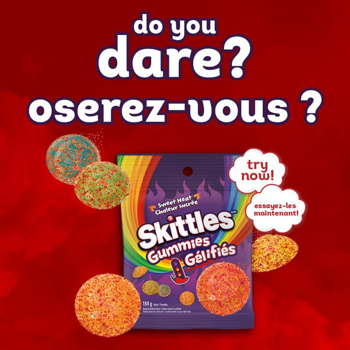 Skittles Sweet Heat Gummy Candy, 2 x 164g Bag - Canadian Distribution - Ships Free Within Canada on Orders Above CAD $199