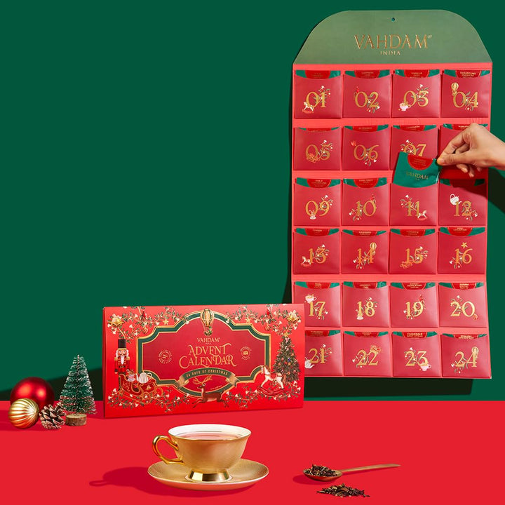 VAHDAM – Christmas Tea Gift Set – 24 Loose Leaf Teas