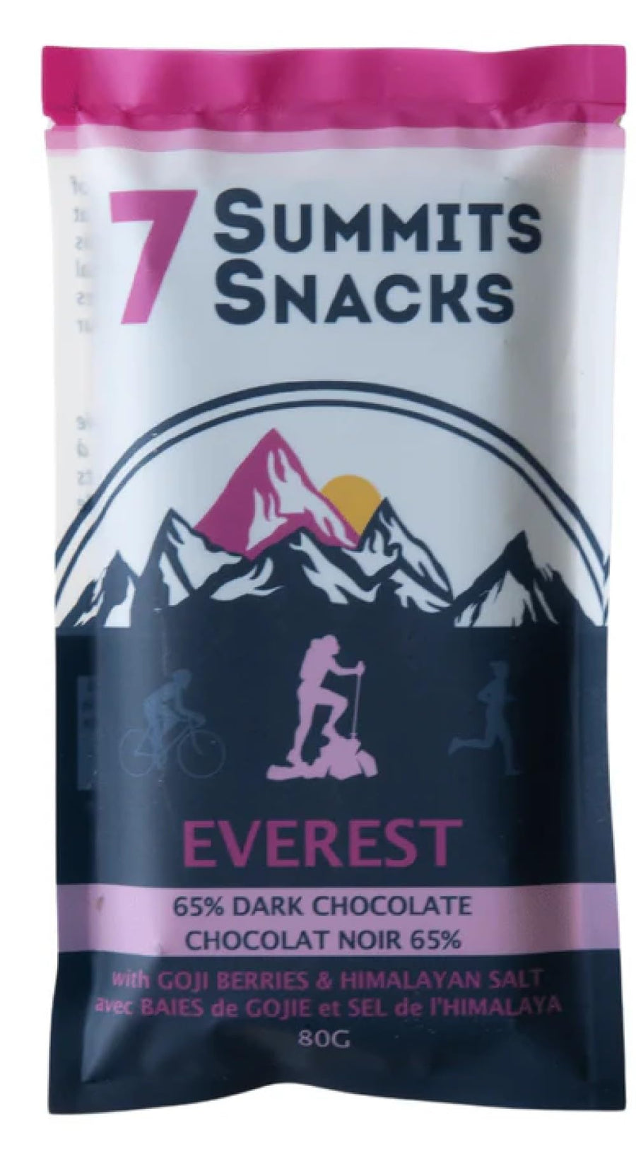 7 Summits Snacks Everest Superfood Chocolate Bar 2 x 80g - Canadian Distribution - Ships Free Within Canada on Orders Above CAD $199