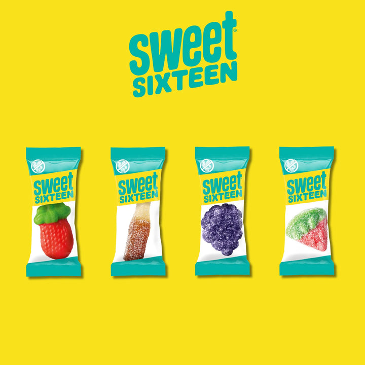 Sweet Sixteen Assorted Gummy Candy Mix - 100 Individually Wrapped Pieces for Celebrations, Events & Everyday Enjoyment - Canadian Distribution - Ships Free Within Canada on Orders Above CAD $199