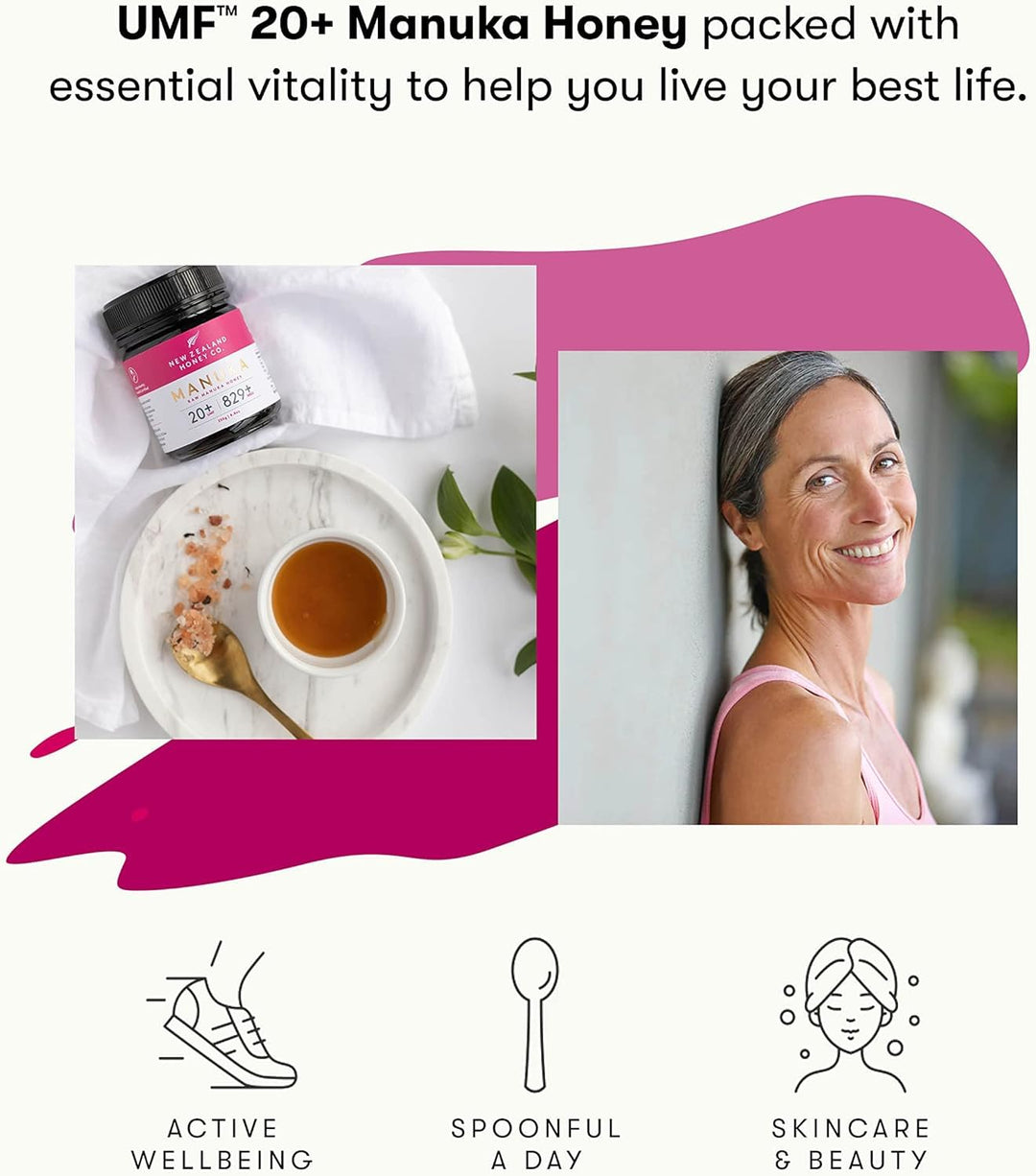 New Zealand Honey Co. – Raw Manuka Honey – UMF 20+ / MGO 829+ – 4.4oz – UMF Certified