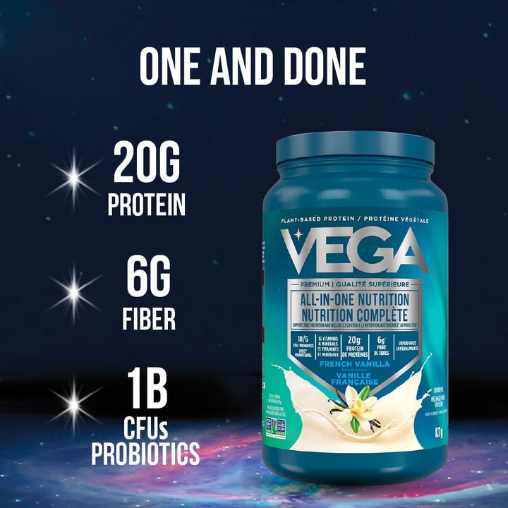 Vega – All-in-One Nutrition Shake – French Vanilla – 827 g, 20 Servings