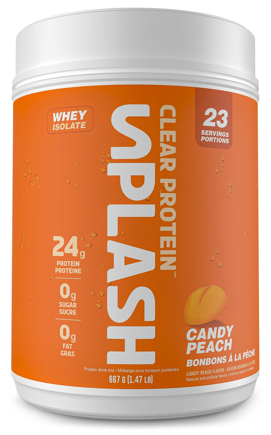 Revolution Nutrition – Splash Clear Isolate Protein – Candy Peach – 667g