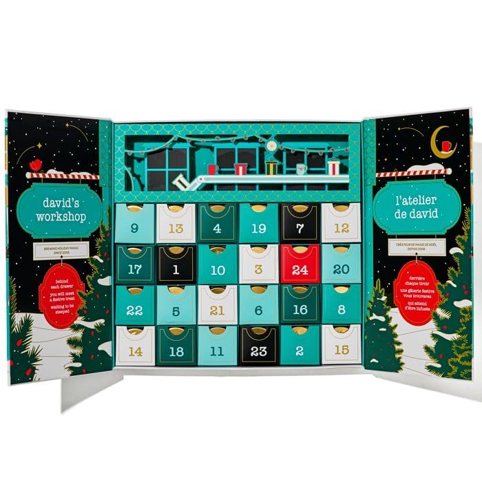 DAVIDsTEA – 24 Days of Tea 2025 Advent Calendar – Assorted Holiday Teas – 24 Days