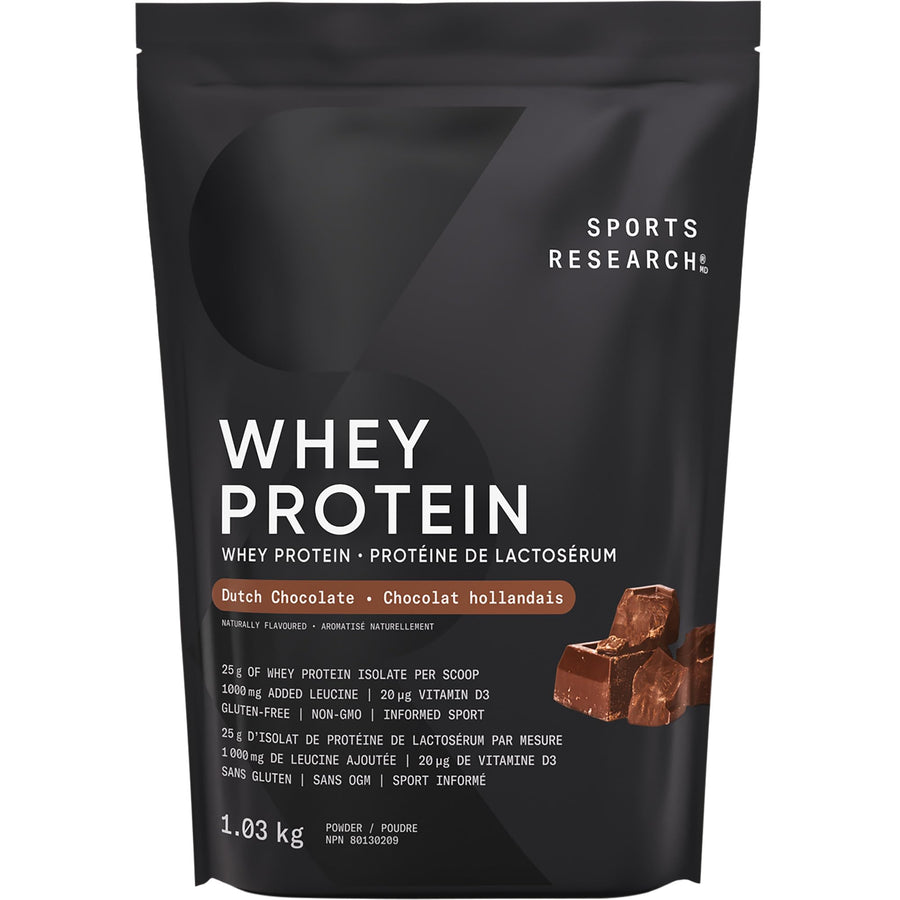 Sports Research – Whey Protein Isolate – Dutch Chocolate – 1.03 kg