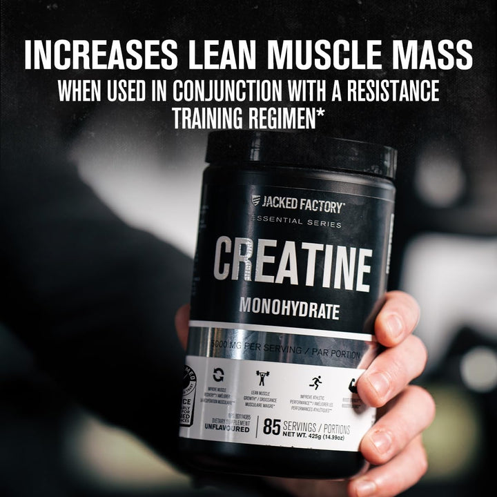 Jacked Factory – Creatine Monohydrate Powder – 425 g, 85 Servings