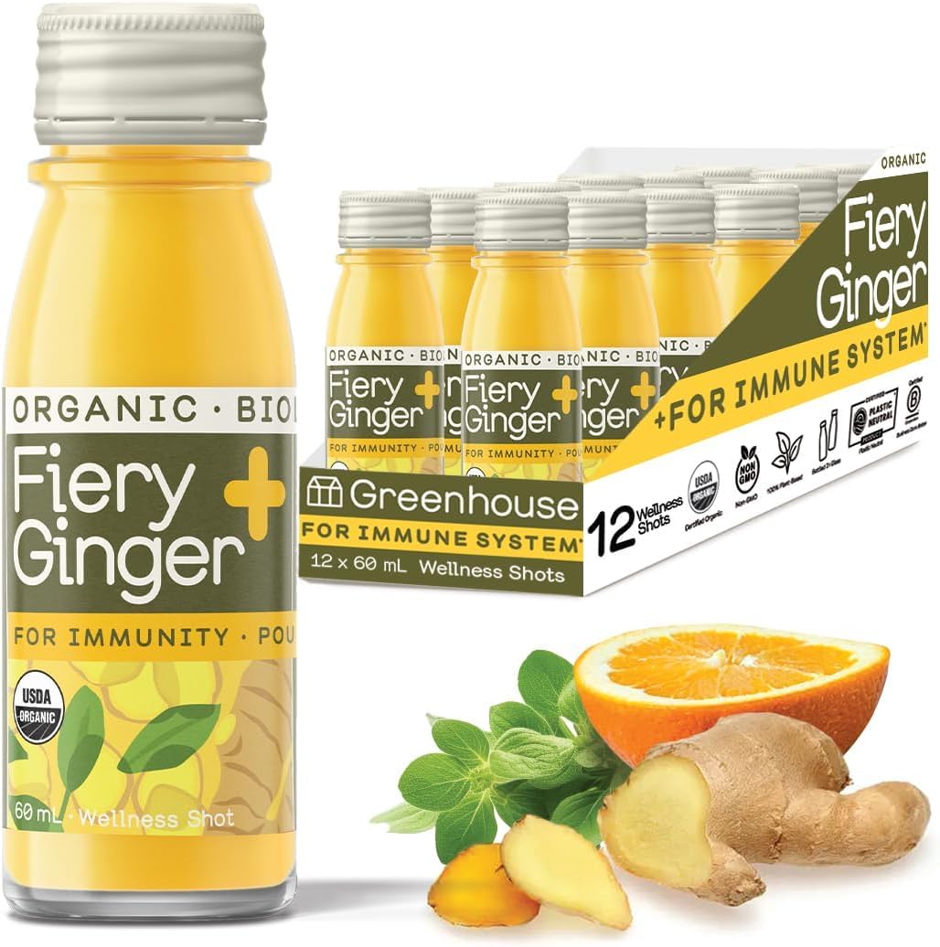 Greenhouse Juice - Fiery Ginger Wellness Shot - Organic - 12-Pack