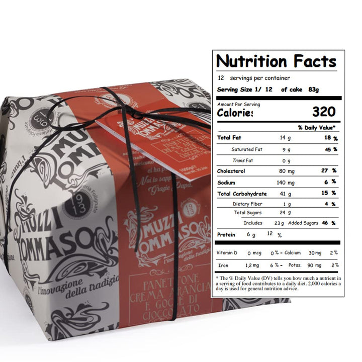 Fabbri – Tommaso Muzzi – Panettone – Orange & Chocolate – 1.1 lb