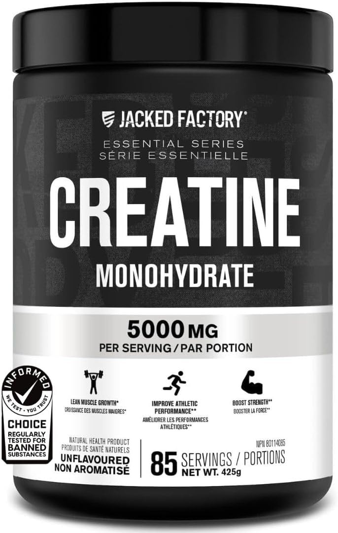 Jacked Factory – Creatine Monohydrate Powder – 425 g, 85 Servings