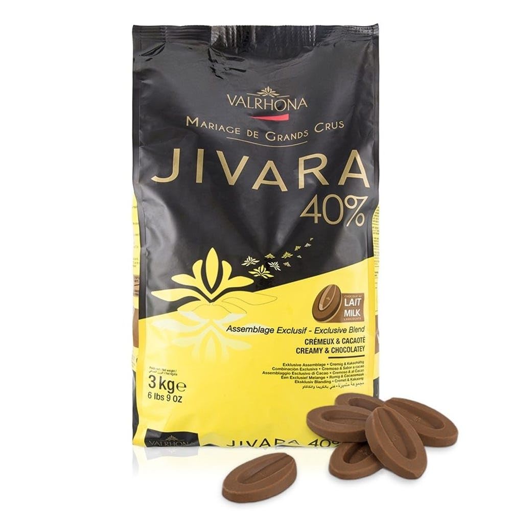 Valrhona Jivara Lactee Fèves Chocolat Au Lait Sachet 3kg