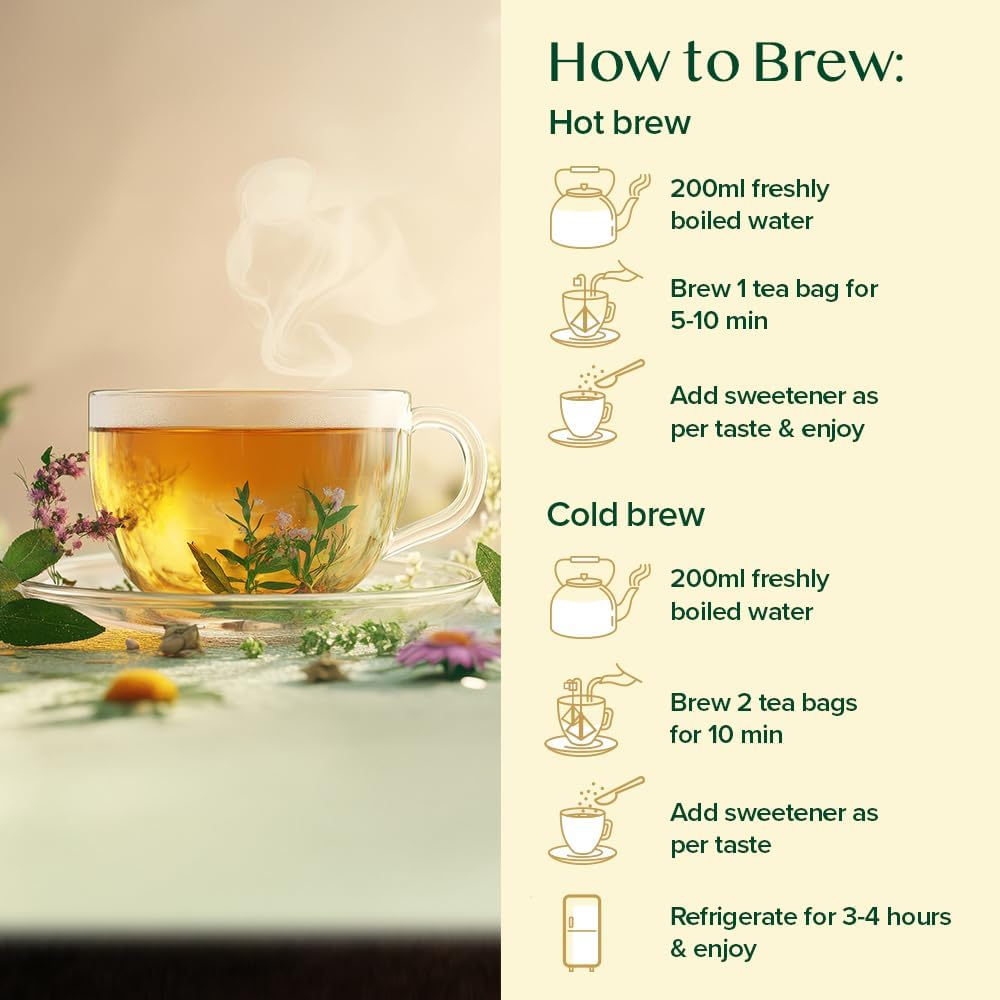 VAHDAM Herbal Tea Sampler - 36 Tea Bags in 6 Varieties | Caffeine-Free, Non-GMO Blends - Canadian Distribution - Ships Free Within Canada on Orders Above CAD $199