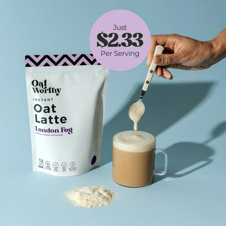 Oatworthy, Oat Milk Latte, London Fog, 336g - Canadian Distribution - Ships Free Within Canada on Orders Above CAD $199