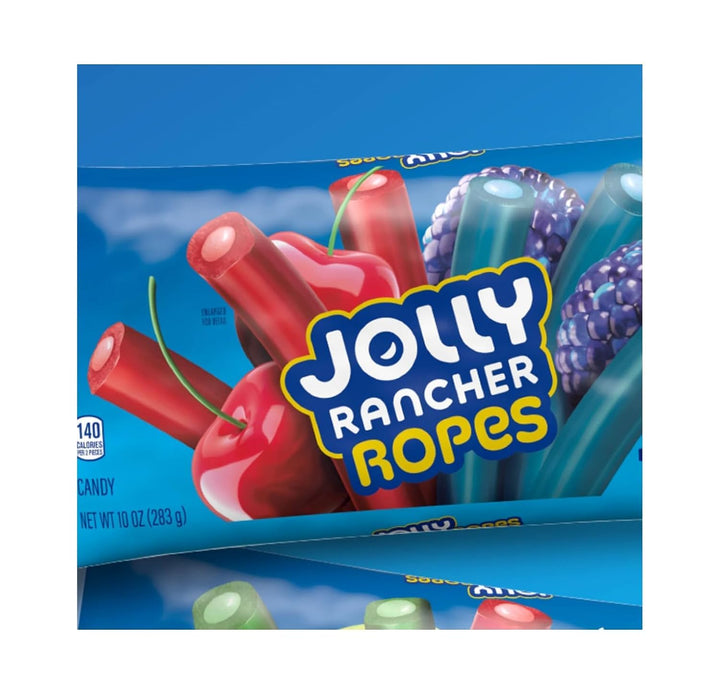 JOLLY RANCHER Ropes Blue Raspberry and Cherry 2 x 283g - Canadian Distribution - Ships Free Within Canada on Orders Above CAD $199