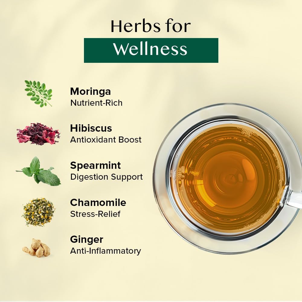 VAHDAM Herbal Tea Sampler - 36 Tea Bags in 6 Varieties | Caffeine-Free, Non-GMO Blends - Canadian Distribution - Ships Free Within Canada on Orders Above CAD $199