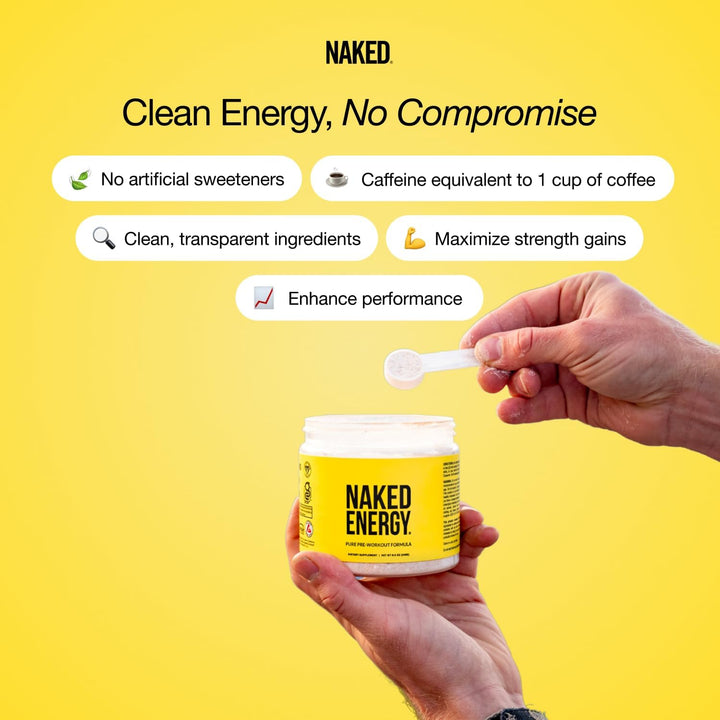 Naked (Naked Energy) – Pre Workout – Fruit Punch – 30 Servings – No Added Sweeteners