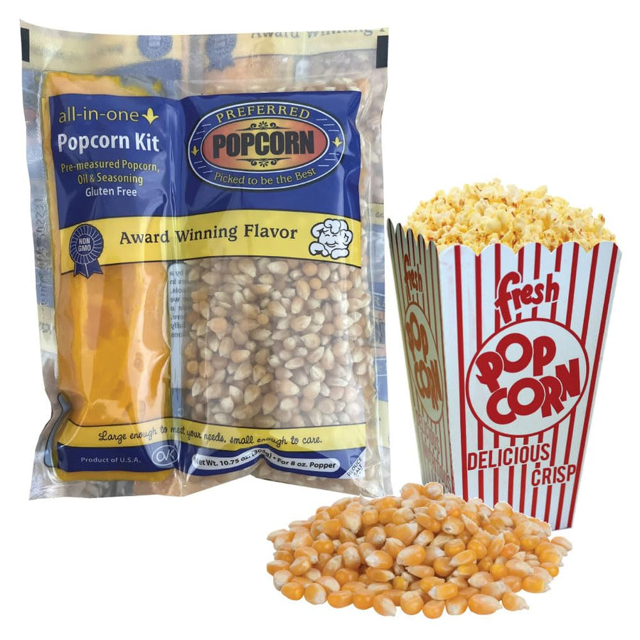 Preferred Popcorn – All-in-One Popcorn Pack – Theatre Butter – 8oz × 24