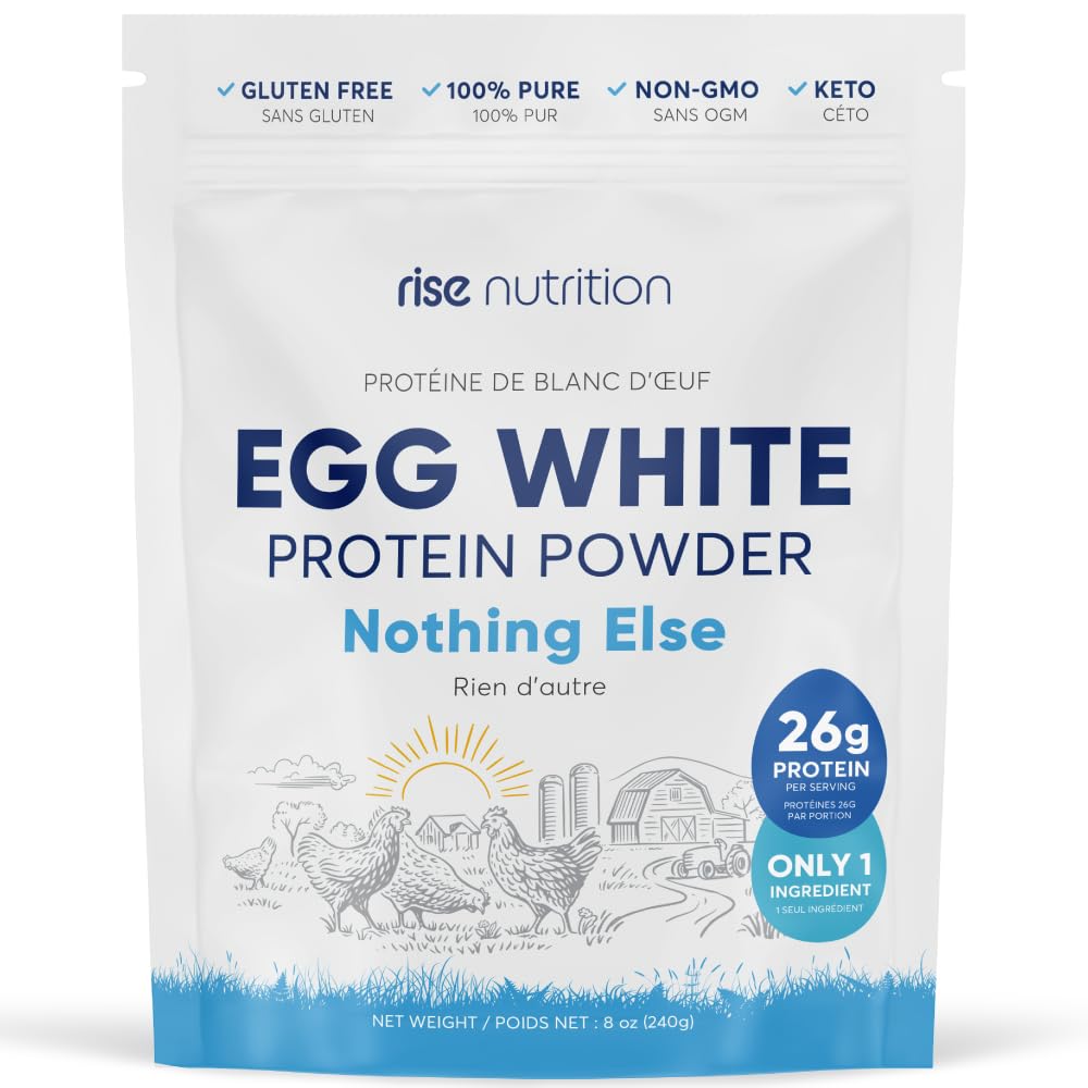Rise Nutrition – Egg White Protein Powder – Unflavoured – 240g – Single ingredient