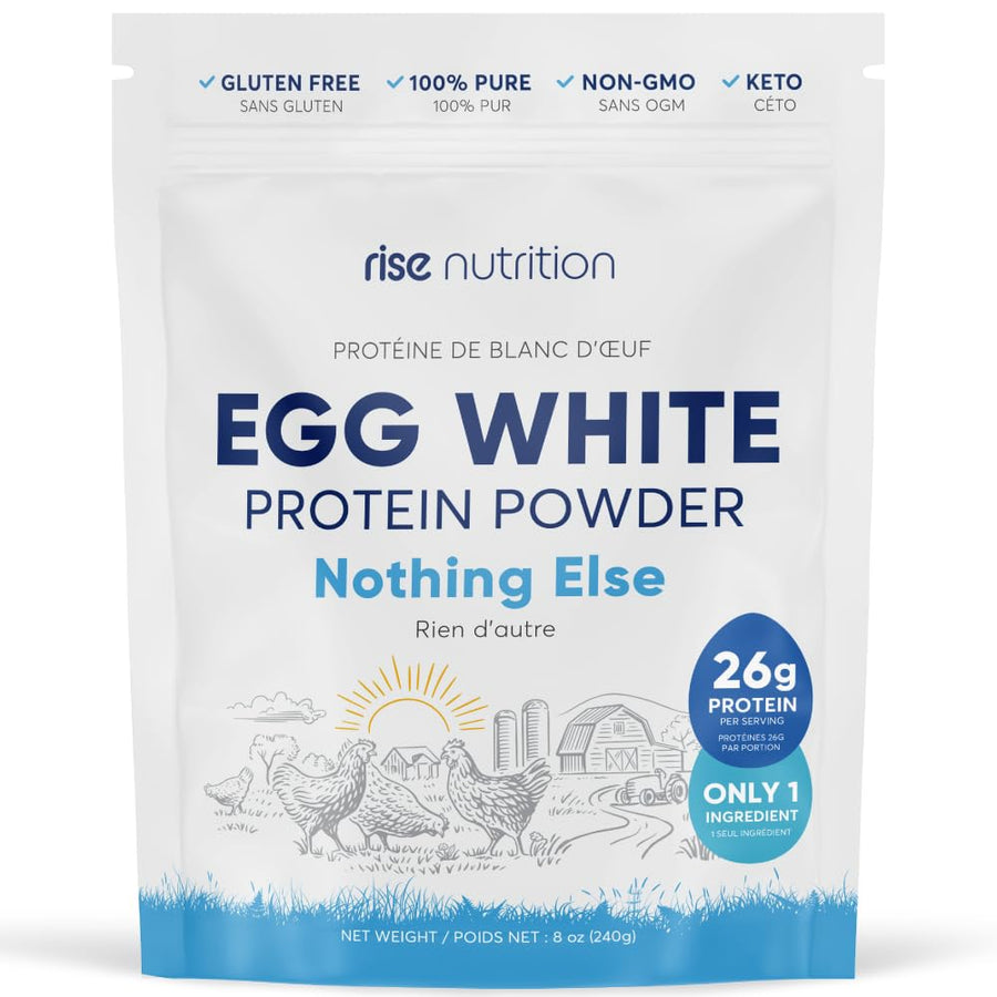 Rise Nutrition – Egg White Protein Powder – Unflavoured – 240g – Single ingredient