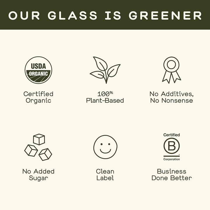 Greenhouse Juice – Pick Me Up Wellness Shots – Yerba Mate and Green Tea – 12 × 60mL