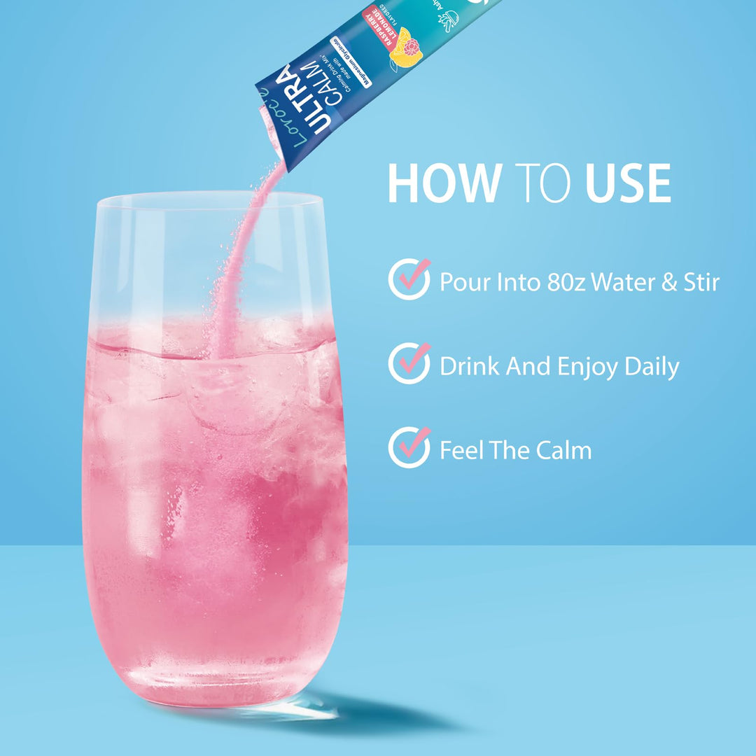 UltraCalm – Super Drink Packets – Raspberry Lemon – 30 Servings