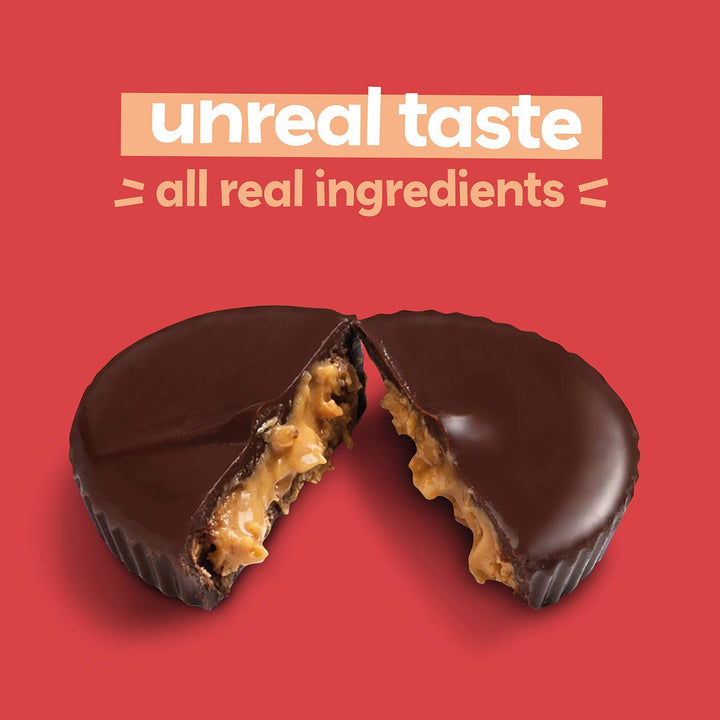 Unreal Dark Chocolate Peanut Butter Cups - 2 x Single Pack - Canadian Distribution - Ships Free Within Canada on Orders Above CAD $199