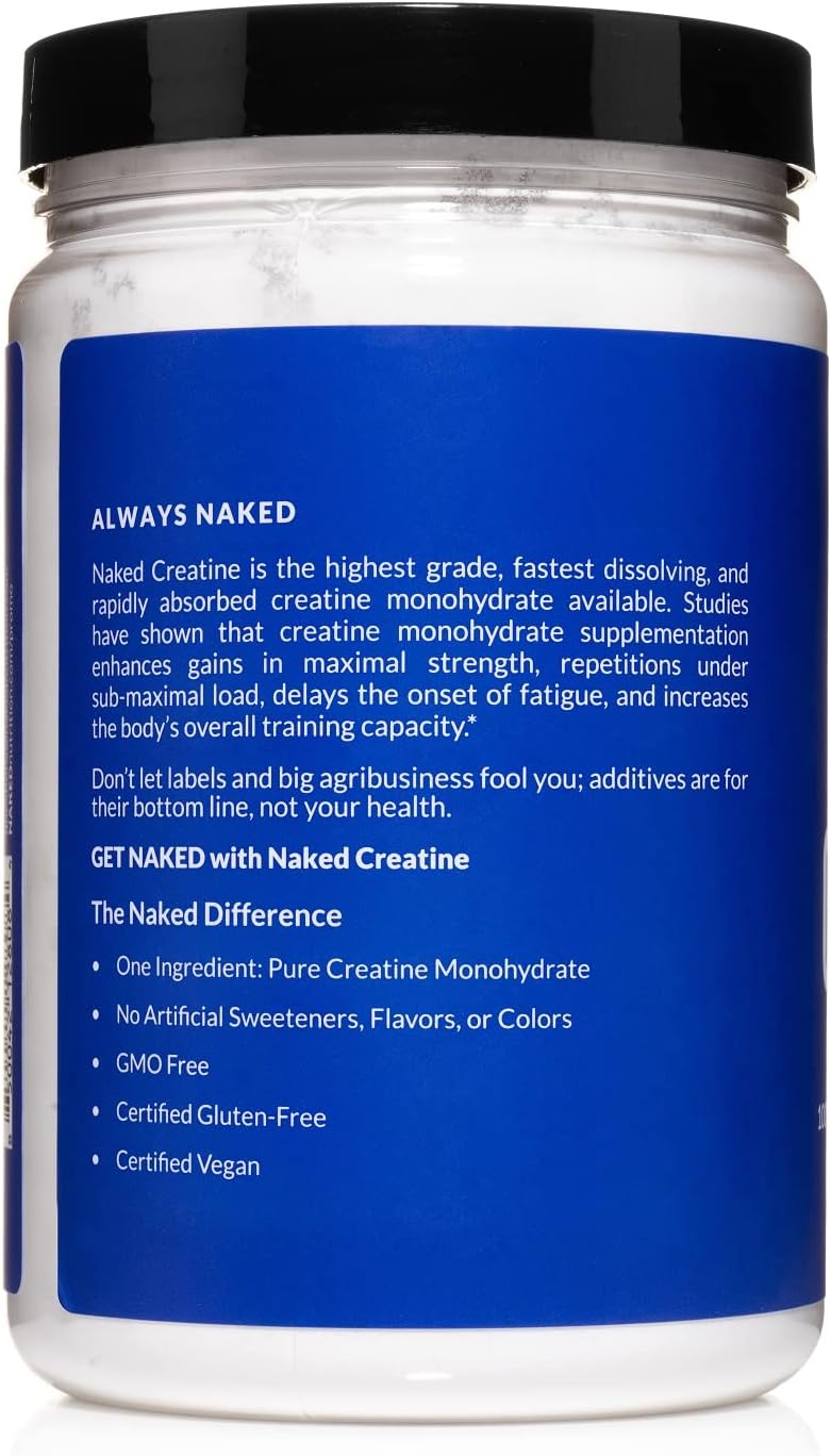 Naked – Creatine Monohydrate Powder – Unflavored – 500 g, 100 Servings