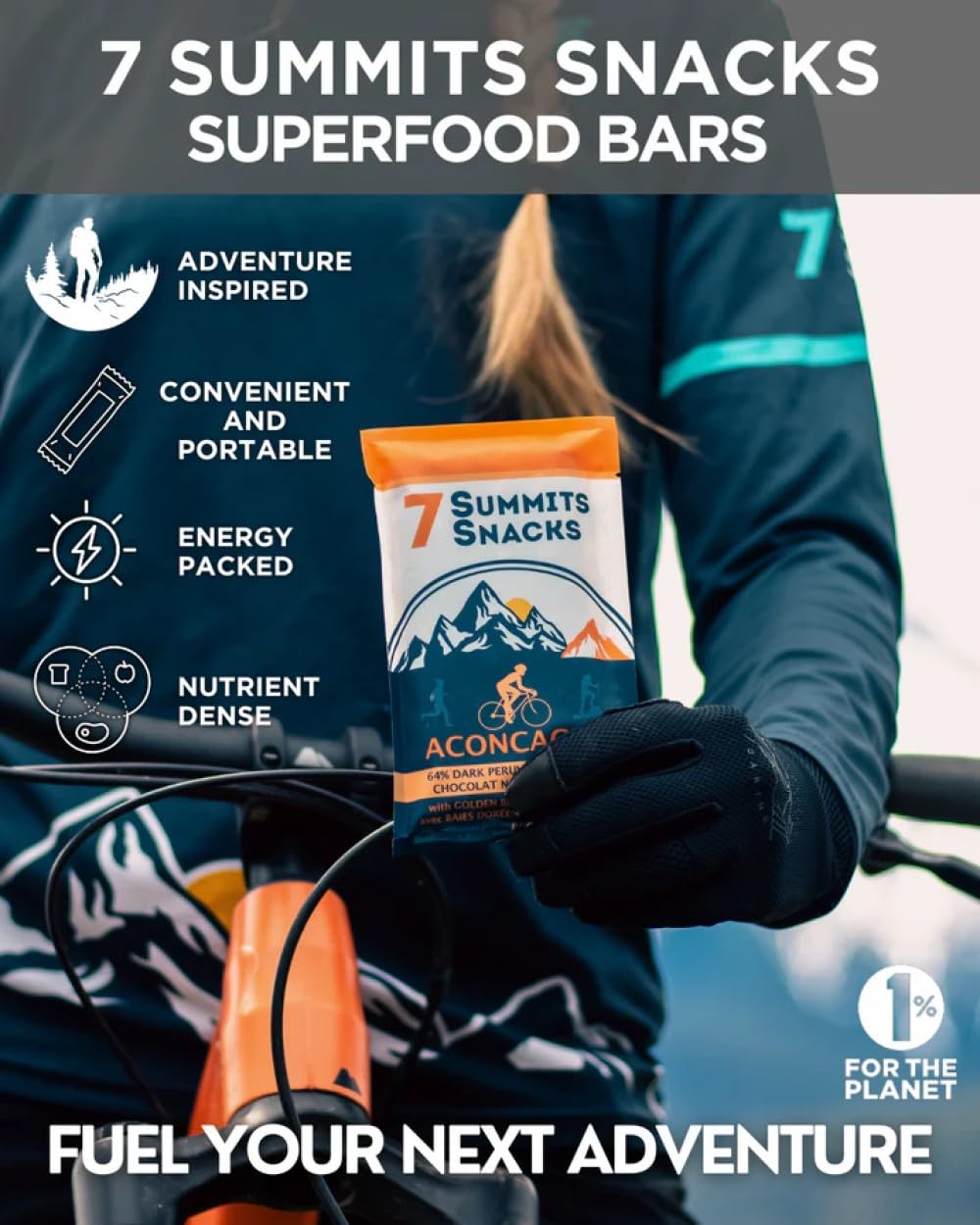7 Summits Snacks Vinson Superfood Chocolate Bar 2 x 80g - Canadian Distribution - Ships Free Within Canada on Orders Above CAD $199
