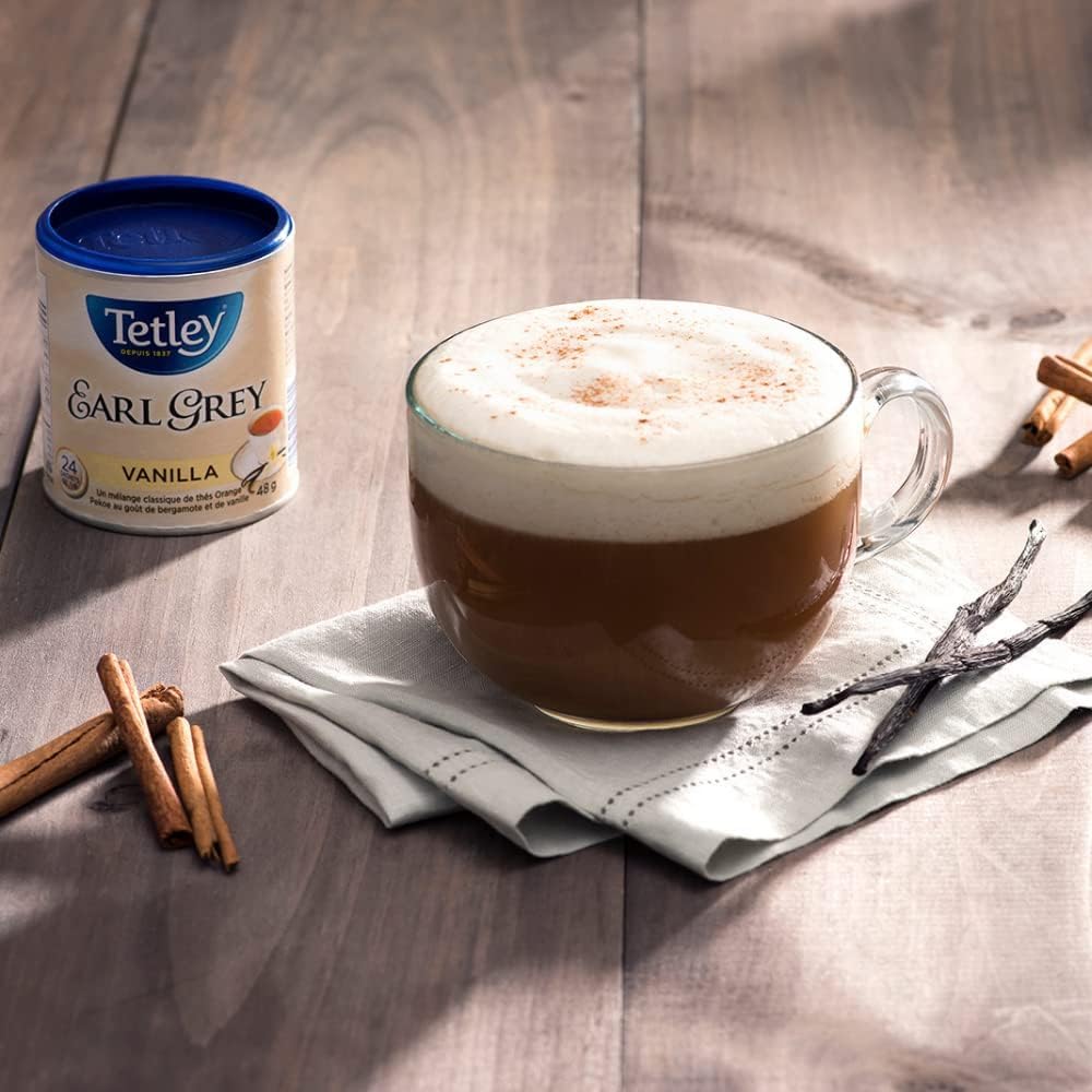 Tetley Earl Grey Vanilla Black Tea - 6 Pack (144 Tea Bags, 288g Total) - Canadian Distribution - Ships Free Within Canada on Orders Above CAD $199