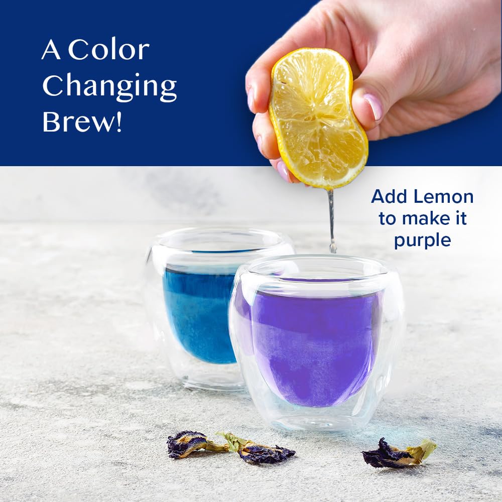 VAHDAM Butterfly Pea Flower Tea - 2 x 1.76oz Loose Leaf | 100+ Servings | Earthy & Delicate Flavor - Canadian Distribution - Ships Free Within Canada on Orders Above CAD $199