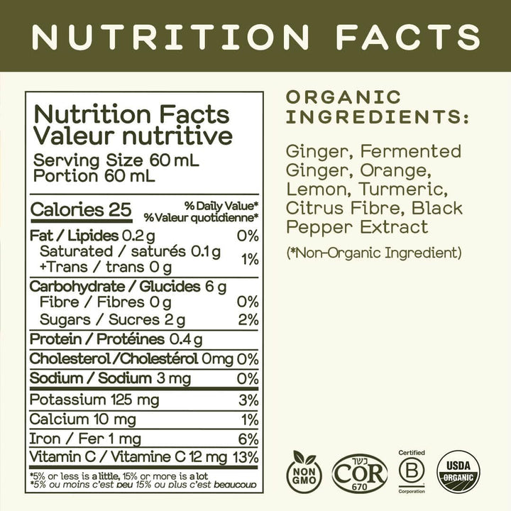 Greenhouse Juice – Fiery Ginger Wellness Shot – 1.26 L, 2 Pack