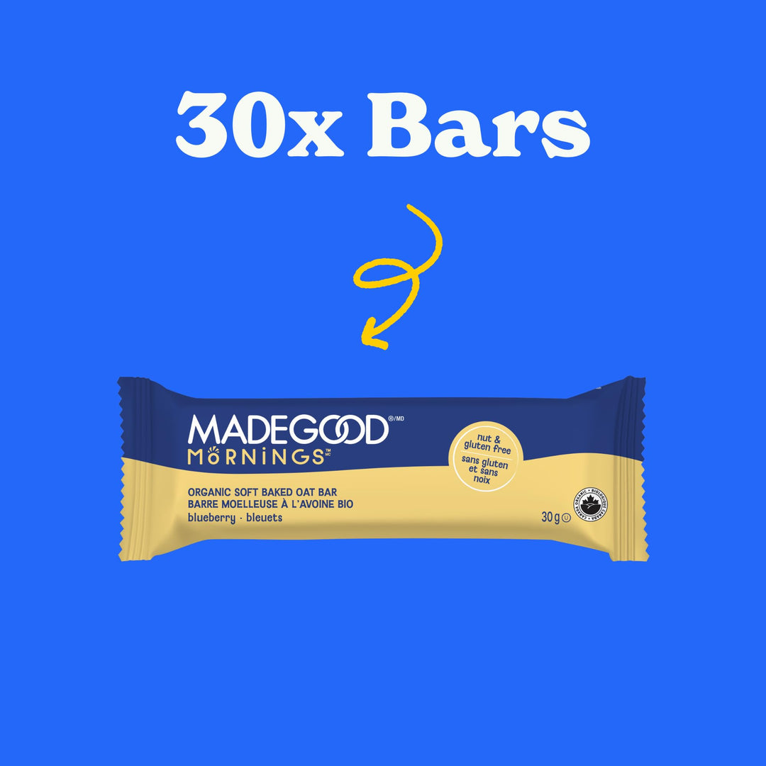 MadeGood – Mornings Soft Baked Breakfast Bar – Blueberry – 30 x 30g
