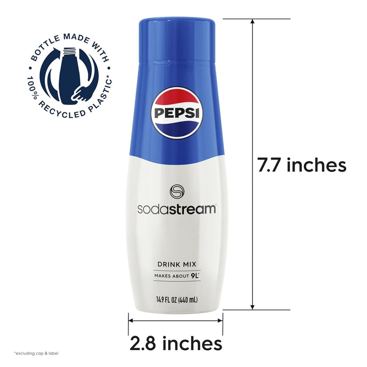SodaStream Pepsi Beverage Mix (440ml, 4-Pack) - Canadian Distribution - Ships Free Within Canada on Orders Above CAD $199
