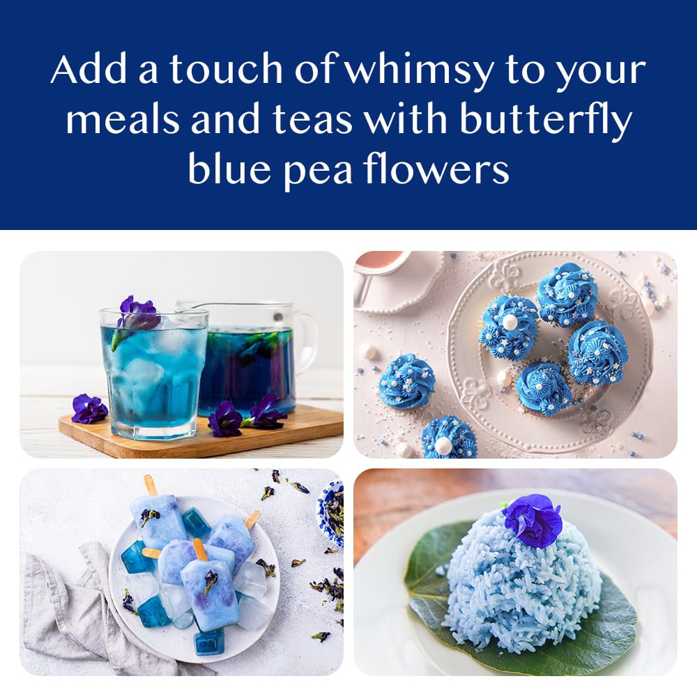 VAHDAM Butterfly Pea Flower Tea - 2 x 1.76oz Loose Leaf | 100+ Servings | Earthy & Delicate Flavor - Canadian Distribution - Ships Free Within Canada on Orders Above CAD $199