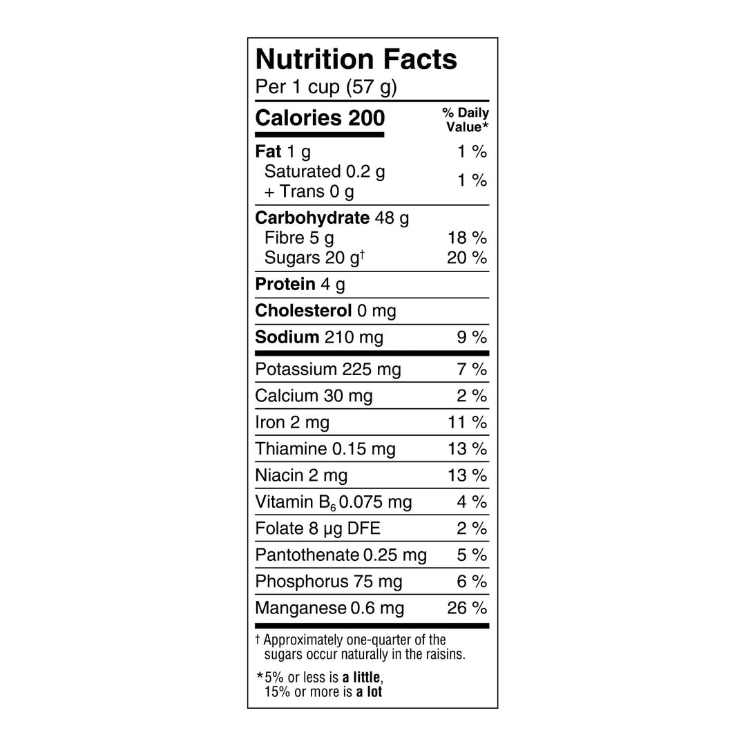 Kellogg's Two Scoops Raisin Bran Crunch Cereal 2 x 436g - Canadian Distribution - Ships Free Within Canada on Orders Above CAD $199