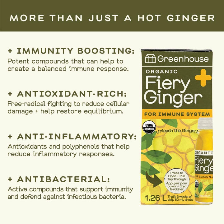 Greenhouse Juice – Fiery Ginger Wellness Shot – 1.26 L, 2 Pack