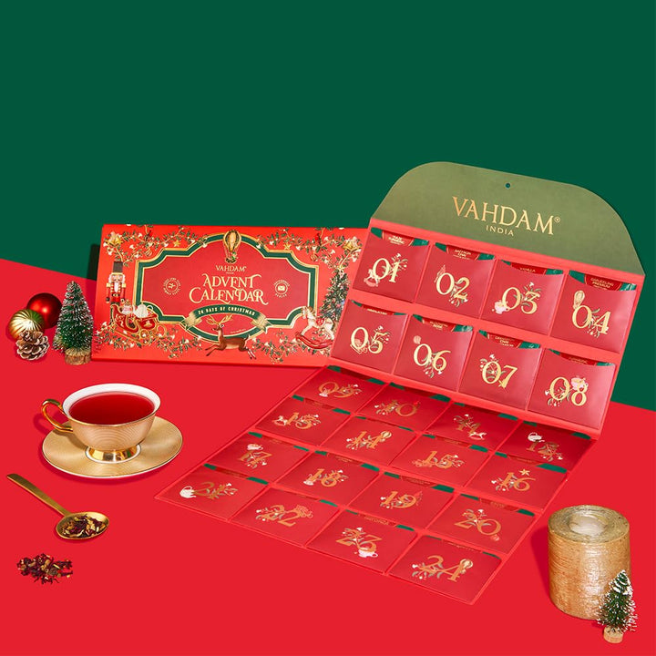 VAHDAM – Christmas Tea Gift Set – 24 Loose Leaf Teas