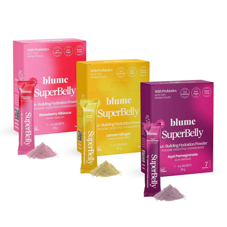 Blume – SuperBelly Variety Pack – Sugar-Free Gut Health Sticks – 21 Pack