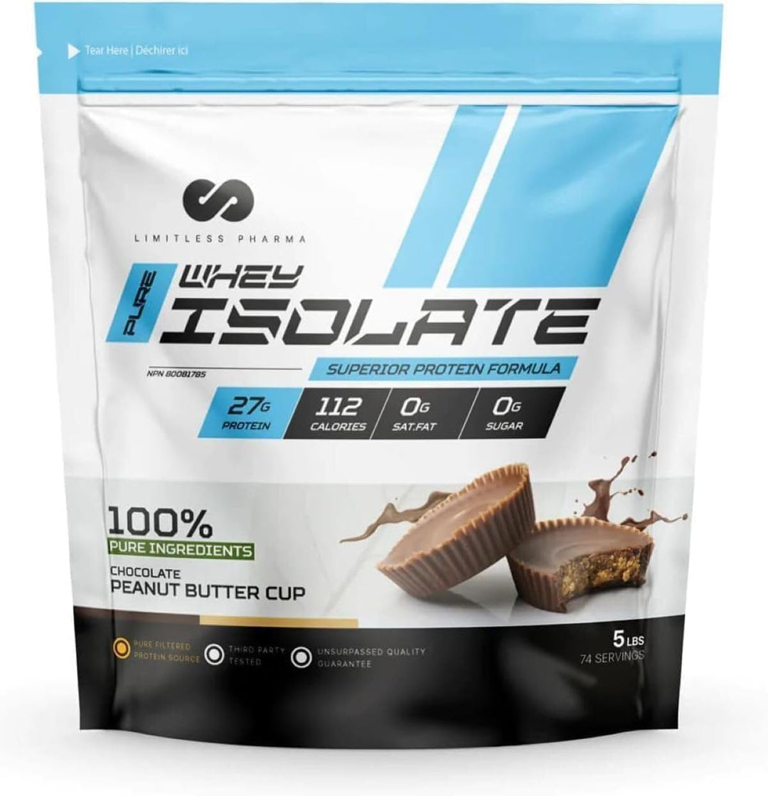 Limitless Pharma – Pure Whey Isolate – Chocolate Peanut Butter Cup – 5 lb