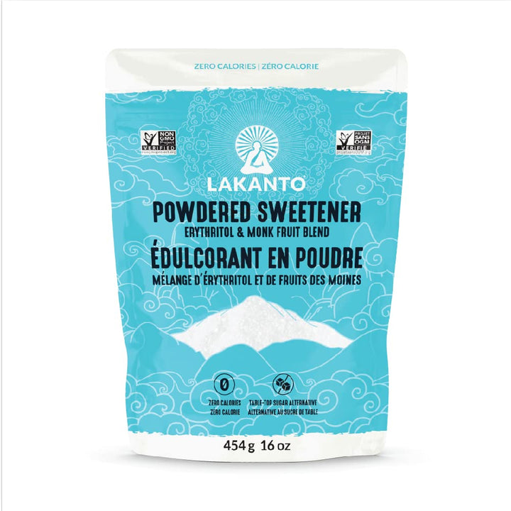 Lakanto Monkfruit & Erythritol Powdered Sweetener – 1:1 Sugar Substitute for Baking & Frosting, 454g - Canadian Distribution - Ships Free Within Canada on Orders Above CAD $199