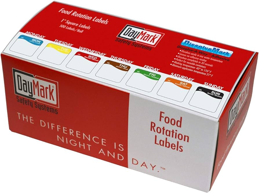 Label Roll Dissolve Sunday 1 x 1.5 - 500 count (Case = 24 x 500 count) - Daymark Food Sa - Packaging and Accessories - Restaurant Supplies and Equipment - Canadian Distribution